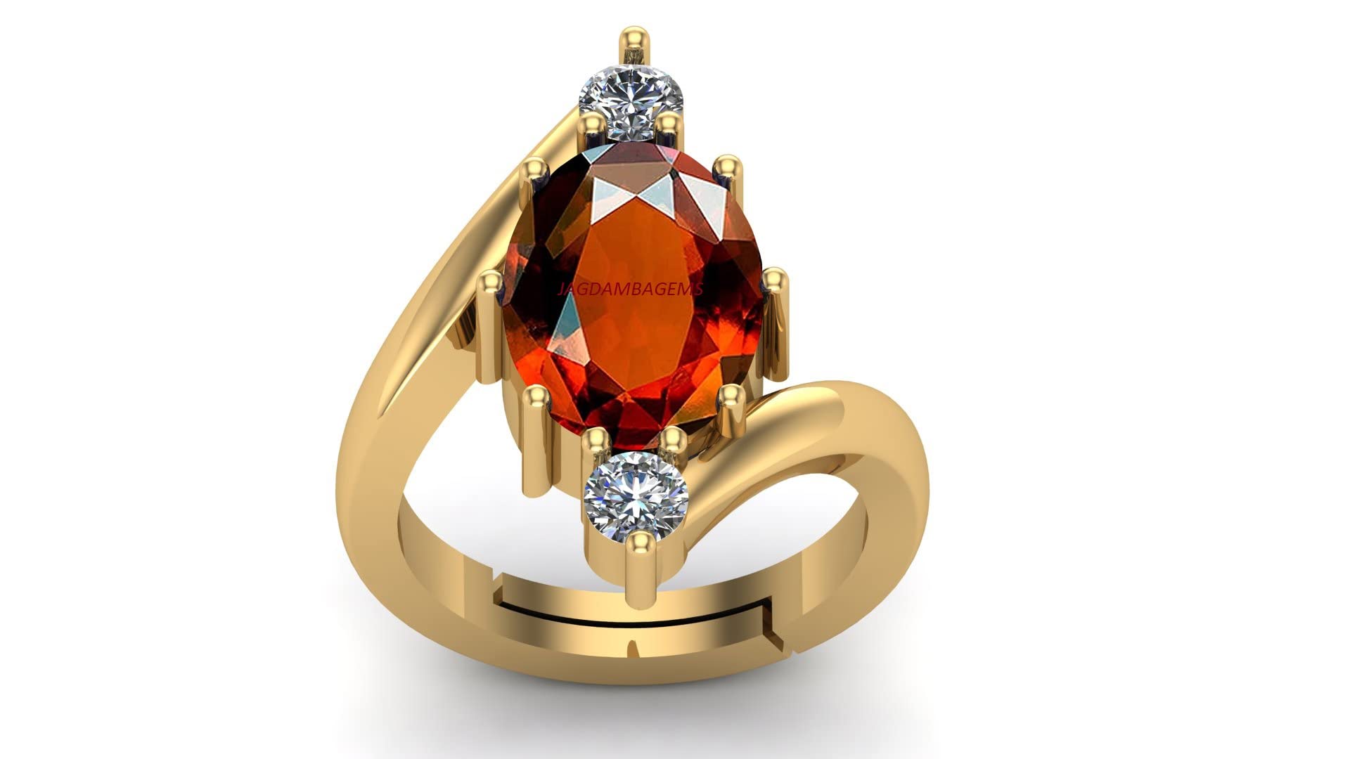 Kirti Sales Gomed Gold Plated Ring 10.25 Ratti 9.25 Carat Natural and Certified Hessonite Garnet (Gomed) Astrological Gemstone Adjustable for Men and Women (B09TFJFNKV) Amazon Price History, Amazon Price Tracker