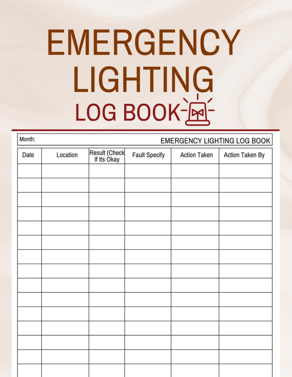 Emergency Lighting Log Book Cute Emergency Light Inspection