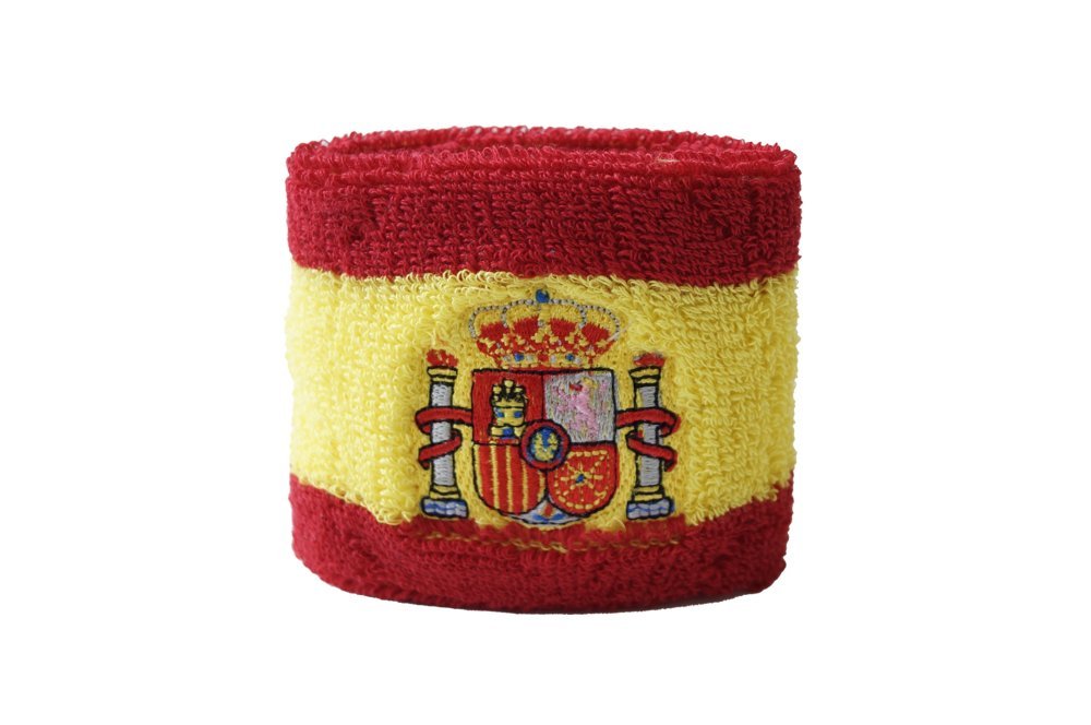 Flaggenfritze Schweißband Spanien - 2er Set Elastische Armbänder Für Sportler