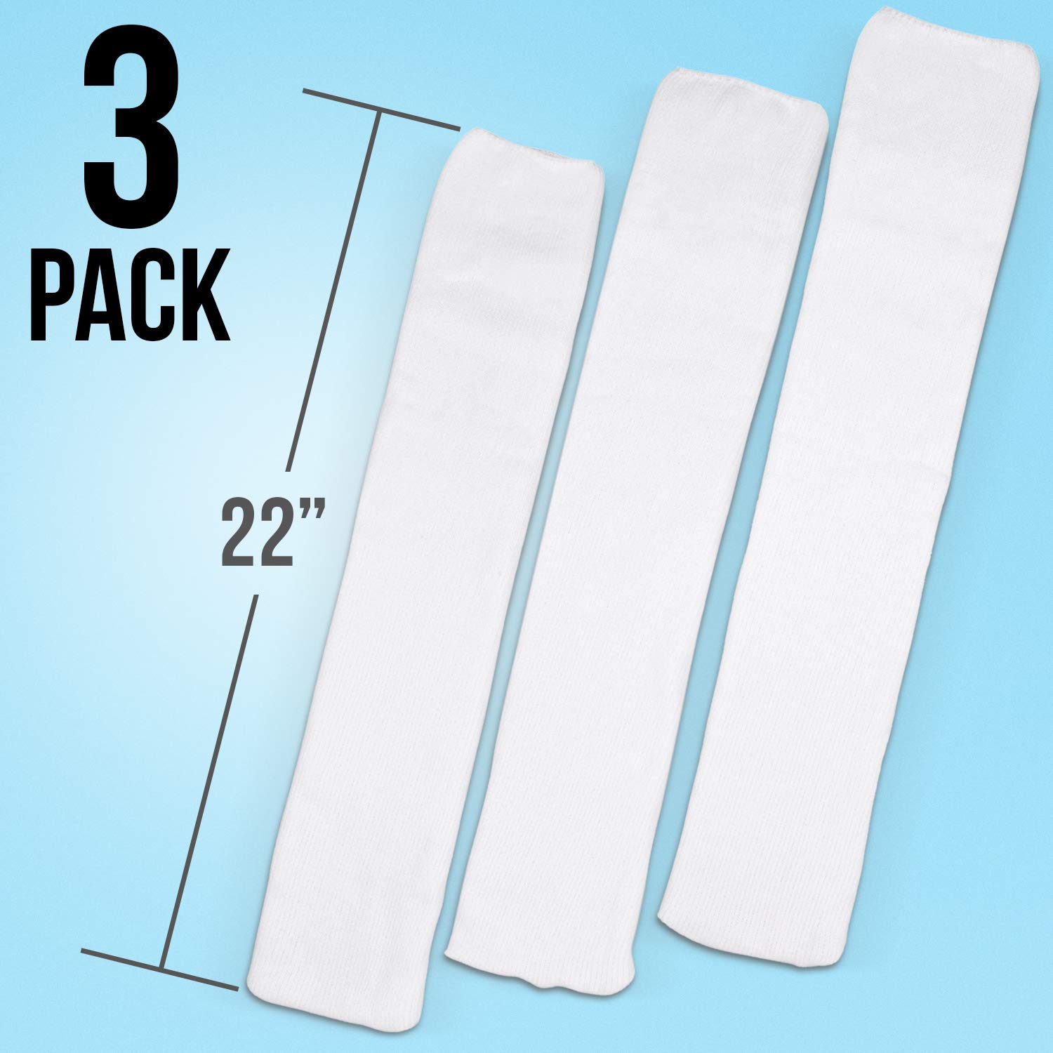 [3 Pack] Impresa Replacement Sock Liner for Aircast Compression Walking Boot or Walker Brace - Breathable Orthopedics Socks for Cast Boot - Walking Boot Socks for Women and Men - One Size Fits Most : Health & Household