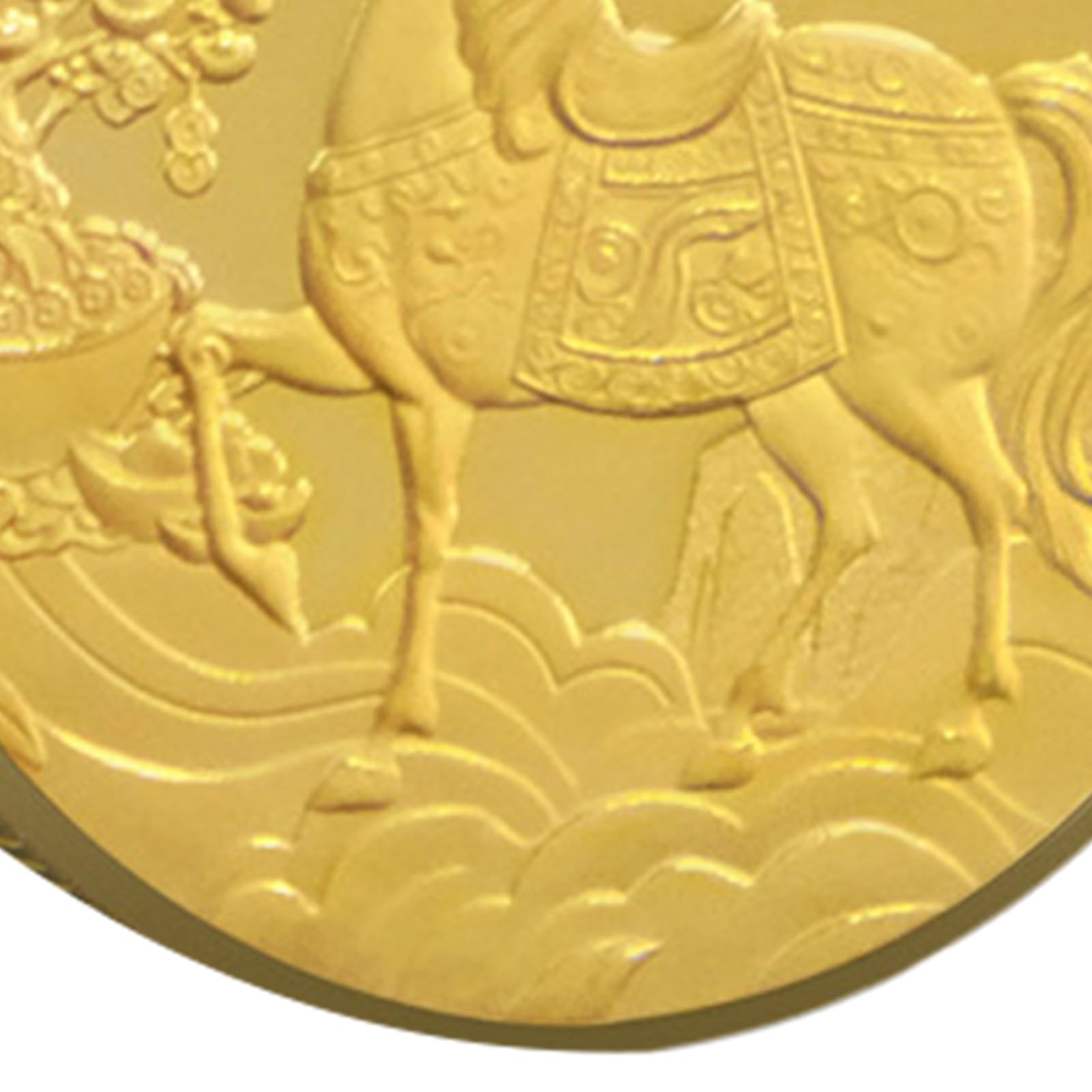 Moneda Conmemorativa Del Año Del Caballo – Decoración Tradicional Para El Hogar De Éxito De Oro De 1,57 Pulgadas | Decoraciones De Caballos De Año Nuevo Chino Para De Coche, Hogar, Escuela, Ofic