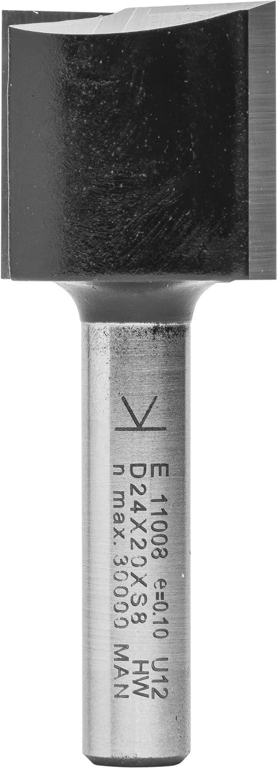 ENT 10987 Groove Cutter HW, Shank (S) 8 mm, Diameter (D) 16 mm, NL 30 mm, SL 58 mm, GL 90 mm, with HW Base Blade