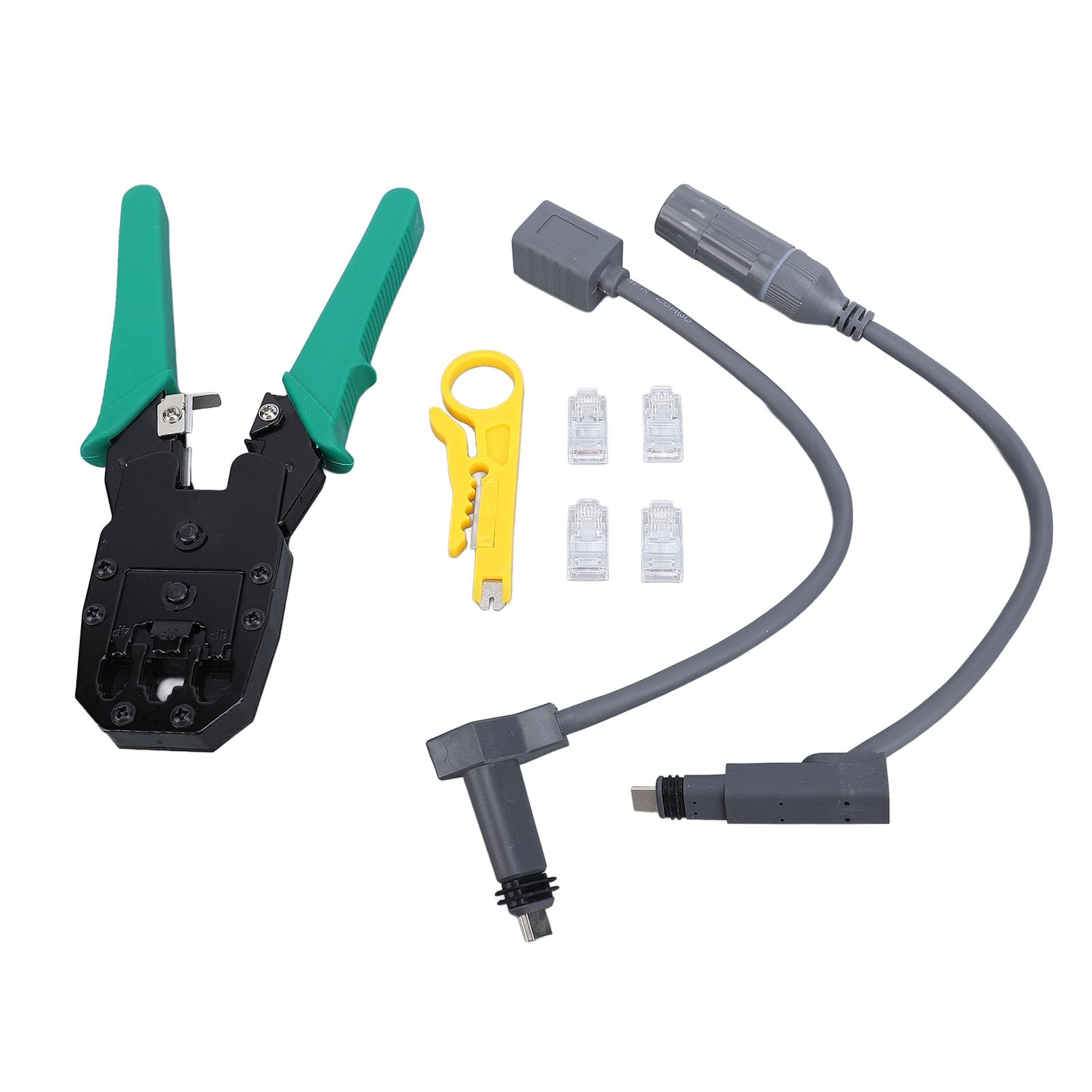 FTVOGUE Adaptateur SPX Prise vers RJ45, Kit d'extension de Câble étanche en Caoutchouc et Cuivre, Connecteur Mâle vers Femelle, 1200 Mbps pour Routeur d'antenne Parabolique Gen 2, Configuration