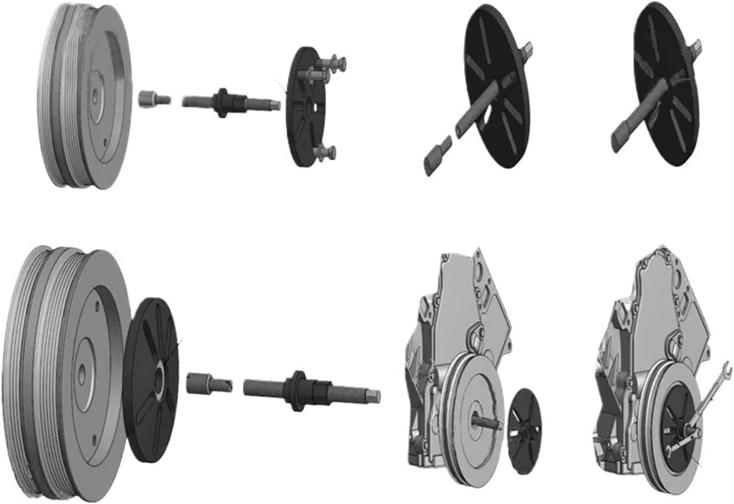 Adjustable Puller Balancer Puller Removal Install Tool Kit Flywheel Crankshaft Pulley Removal Steering Wheel Pulling Set