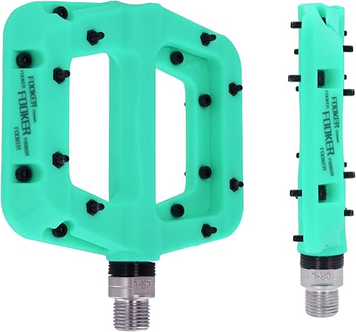 Miniatura 4 de Pedales FOOKER MTB para bicicleta de montaña, 3 rodamientos, antideslizantes, ligeros, de fibra de nailon, pedales de plataforma de bicicleta para