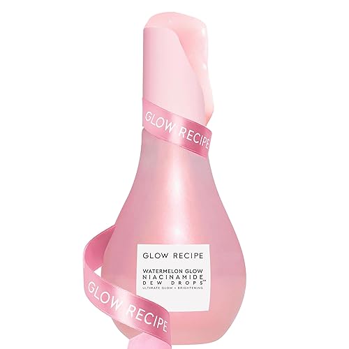 Glow Recipe Watermelon Niacinamide Dew Drops - Brightening, Plumping Hydrating Face Serum, Makeup Primer + Liquid Highlighter with Hyaluronic Acid - Dewy & Glowing Korean Skin Care (80ml) - Jumbo - 2.7 Fl Oz (Pack of 1)