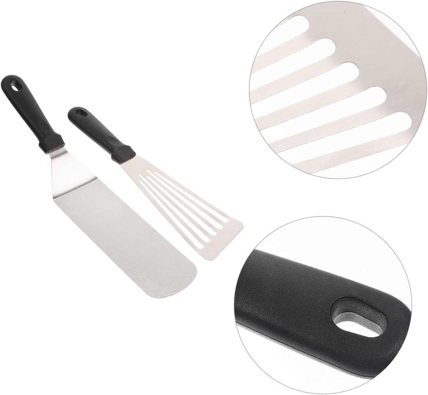 2pcs Stainless Steel Grill Utensils Spatula Set for Outdoor Griddles Bbq Tools for Smokers Kitchen Gadgets Steak Cooking Spatula