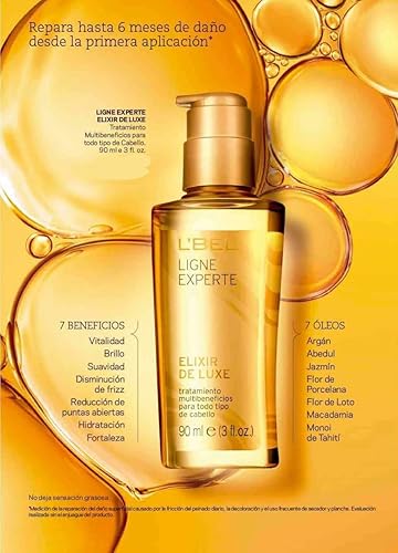 Miniatura 6 de LBEL, ELIXIR DE LUXE, TRATAMIENTO MULTIBENEFICIO PARA TODO TIPO DE CABELLO, 3 FL. OZ.