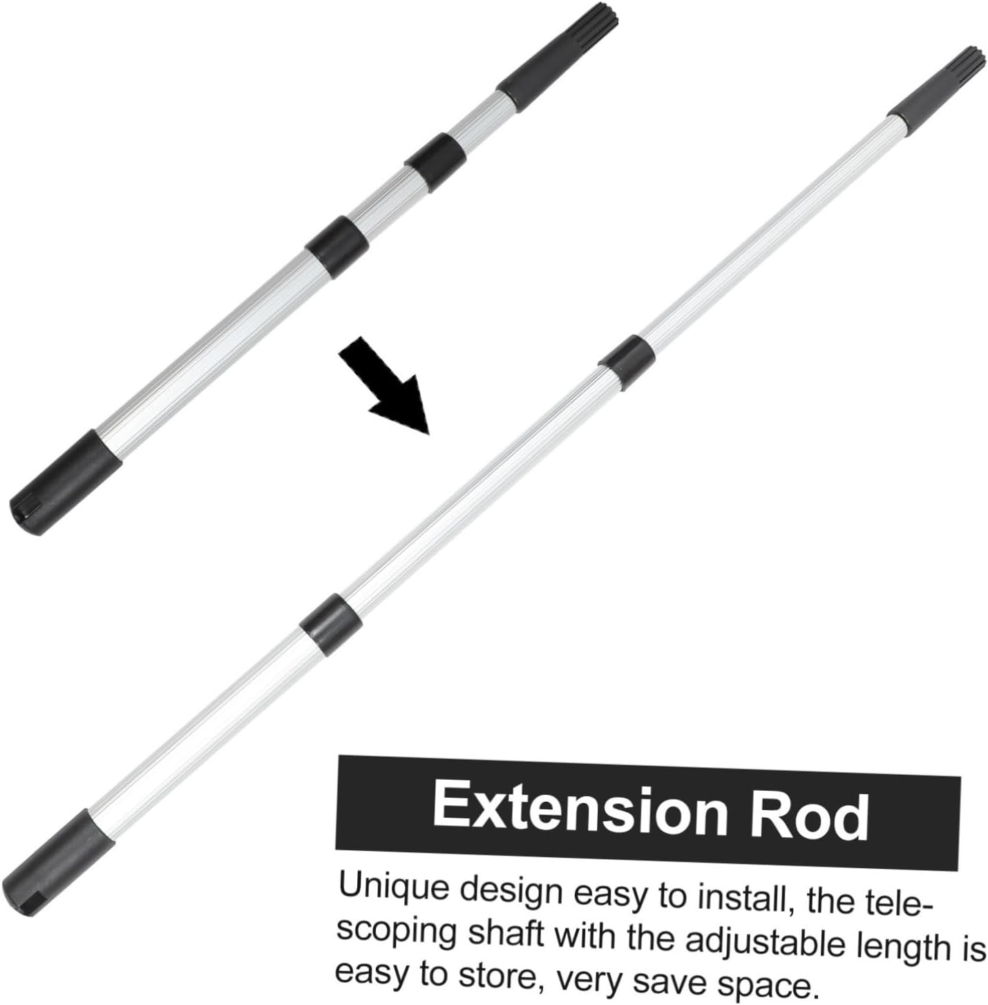 Didiseaon 1m Heavy Duty Aluminum Alloy Telescopic Pole Practical Extension Rod for Cleaning Brushes Wall Dusting and Home Use Easy Storage
