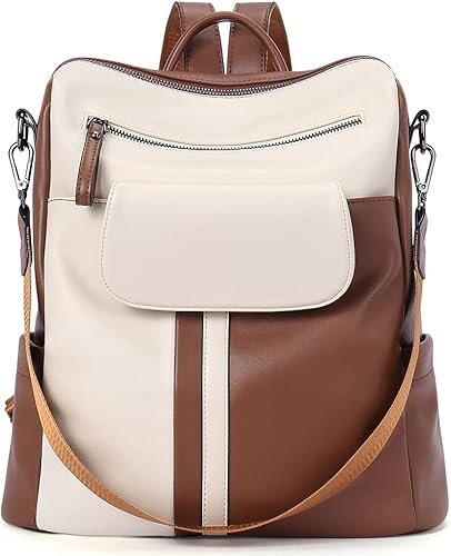 CLUCI Mochila de cuero para mujer, grande, convertible, antirrobo, mochila de viaje, Mochilas de viaje