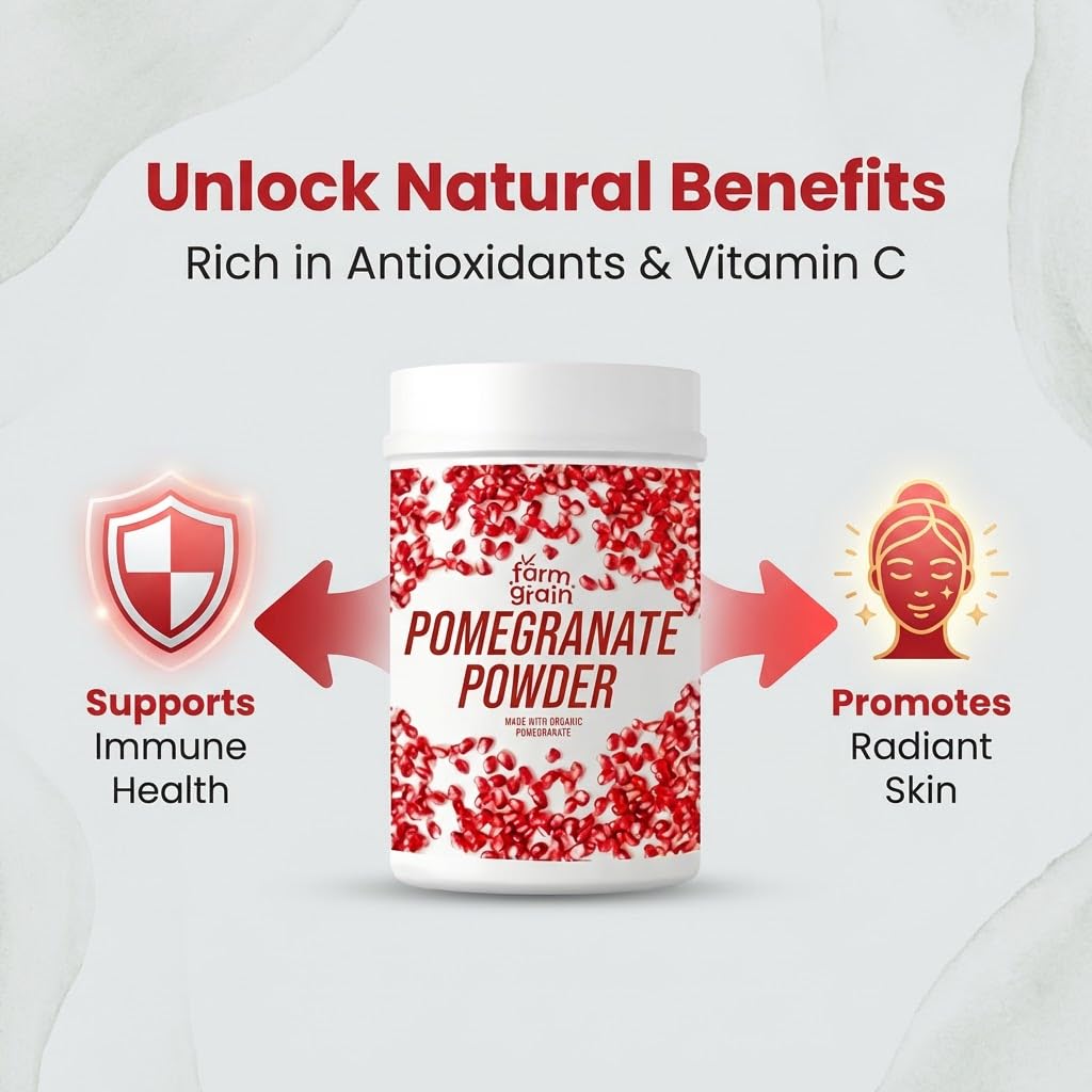 Natural Organic Anar Powder | Pomegranate Powder for Drink | Face Pack Powder | No Added Chemicals | 100gm — Amazon image 2