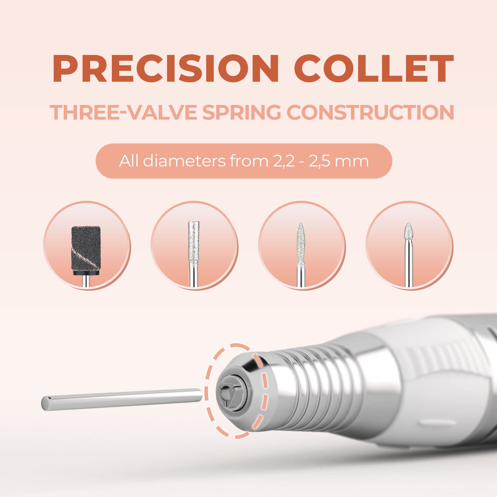 Fresa per Unghie, JCMASTER® Lima per Unghie Professionale Elettrica Fresa, 35000RPM, LED Display Touch Control, Velocità Regolabile Elettrico Trapano per Manicure e Pedicure, 4 Punte