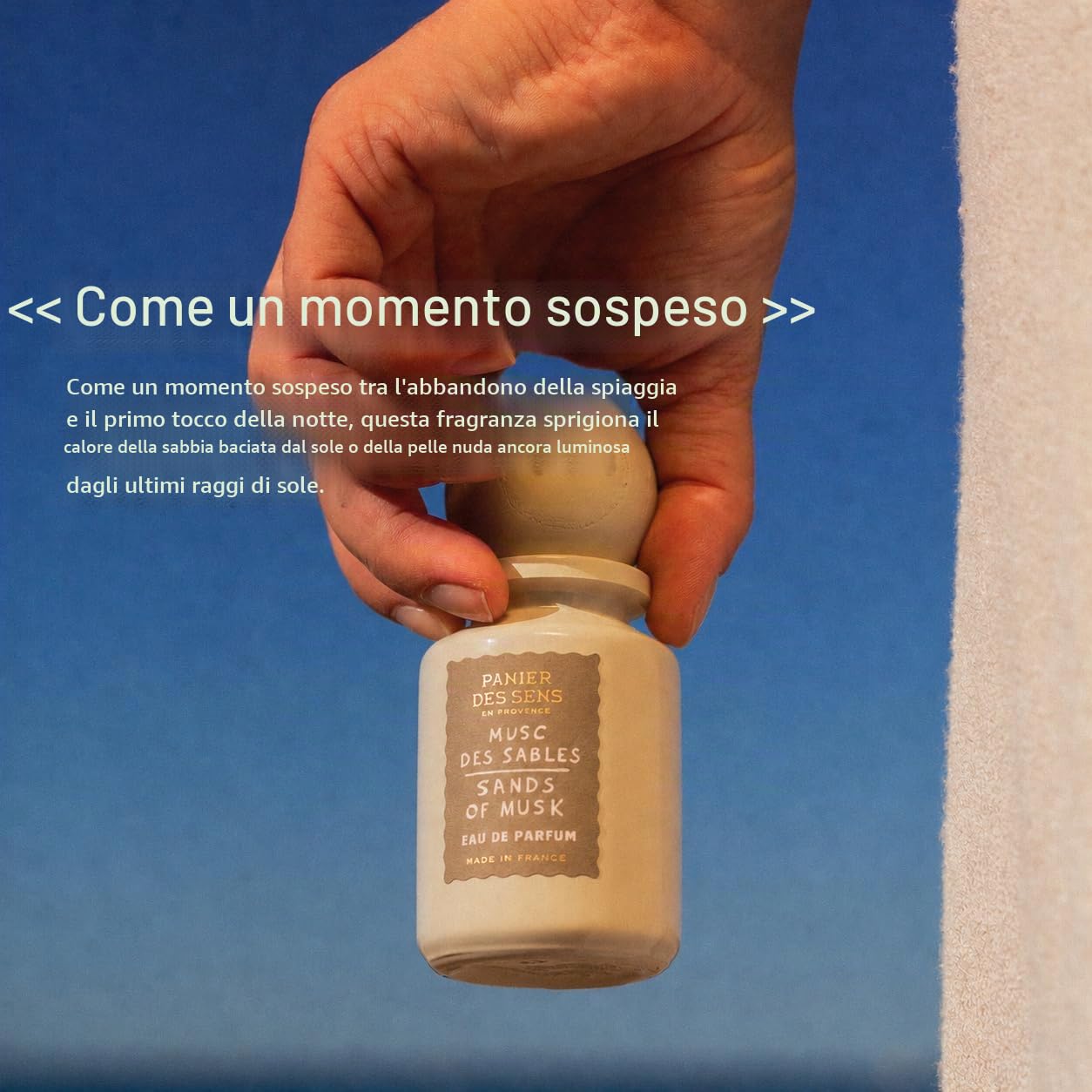 Panier des Sens - Profumo Donna Musc des Sables – Profumo floreale e muschiato – Fragranza femminile al quotidiano – Eau de Parfum elaborata a Grasse, France – Regalo per donna – Elegante cofanetto