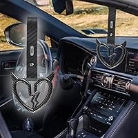 Vista 2 de Q1-TECH, JDM Tsurikawa Anillo japonés de metro, tren, autobús, mango de coche, cuerno de diablo, mango de corazón roto, correa de mano, anillos