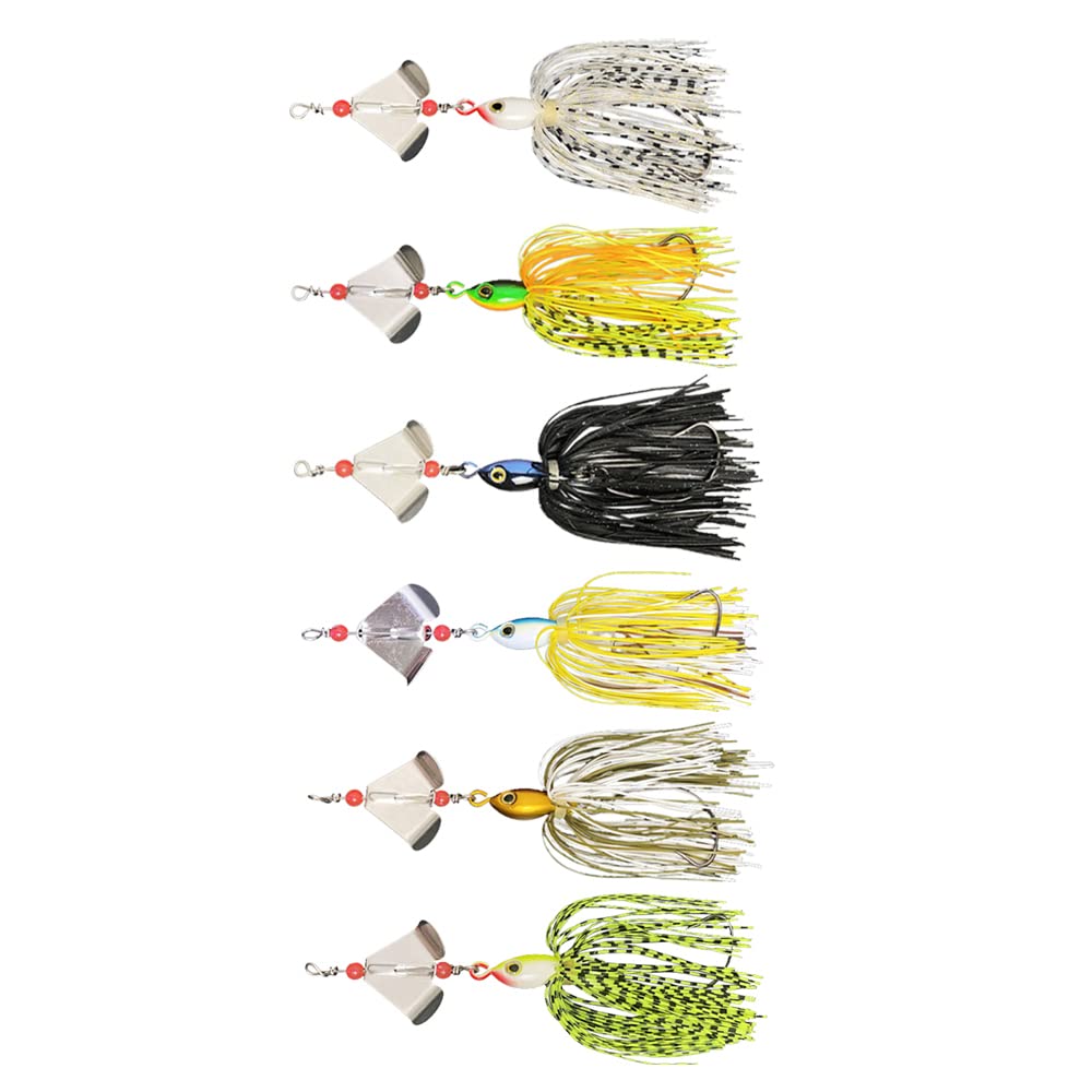 Fishing Spinnerbait Lures Buzzbait Spinners Kit Jig Fish Lure Topwater Multicolor Swimbait for Bass Pike Trout Salmon Freshwater Saltwater Fishing