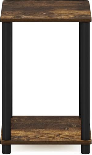 Miniatura 29 de Furinno Turn-N-Tube Haydn Mesa auxiliar, 1 unidad, roble francés gris/negro Roble Francés/Negro,Blanco,Cereza oscuro/ Negro,Ámbar Pino/Negro,cereza