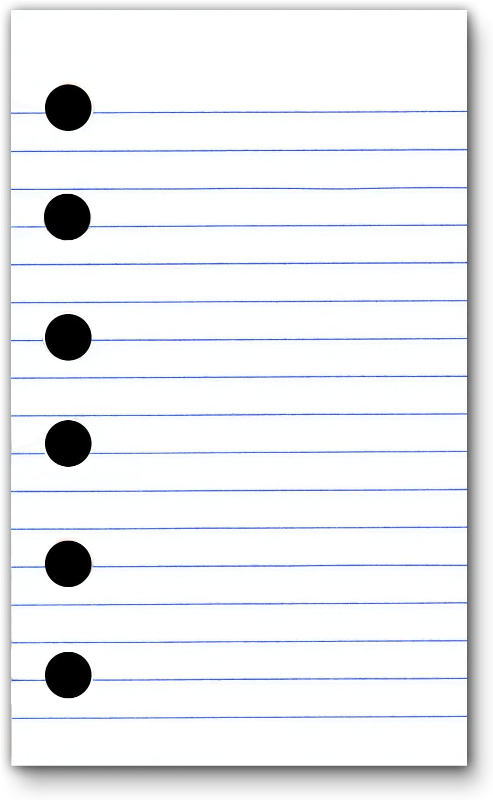 Mead Memo Book Refill, 6 Ring, 3 3/4" x 6 3/4", Pack of 80