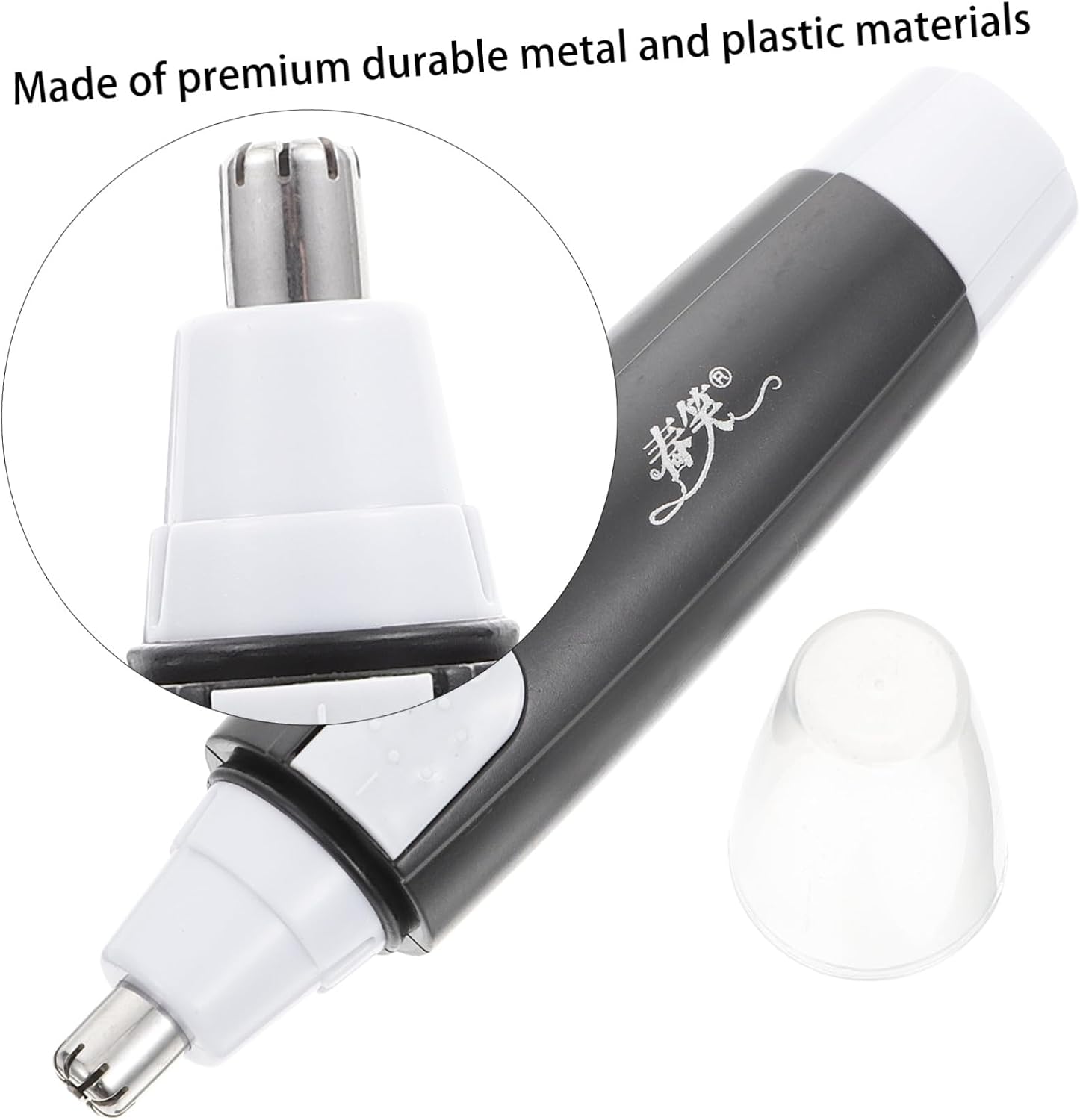 Men's Nose Hair Trimmer Electric Rotating Nasal Hair Cutter Battery Operated Compact Lightweight Grooming Tool for Precise Removal and Easy Cleaning
