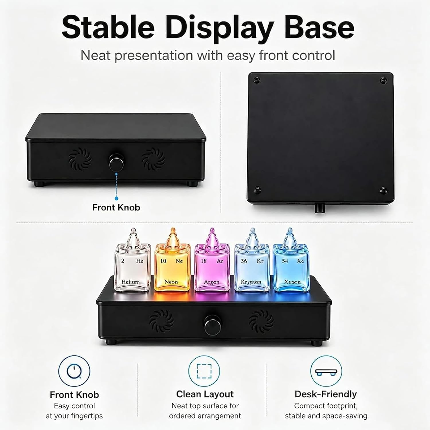Set Di Tubi Al Plasma A Gas Nobili, 5 Tubi Luminosi Al Neon A Gas Rari Con Eccitatore, Campioni In Vetro Sigillati Di He/ne/ar/kr/xe, Purezza 99,999%, Per Didattica Scientifica, Display Da