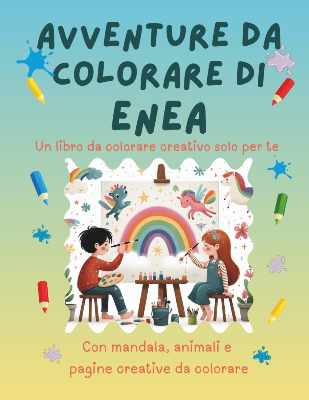 Avventure da colorare di Enea – libro da colorare personalizzato: Libro per bambini con animali, natura, mandala e pagine interattive | 32 pagine di ... Enea (Avventure da colorare personalizzate)