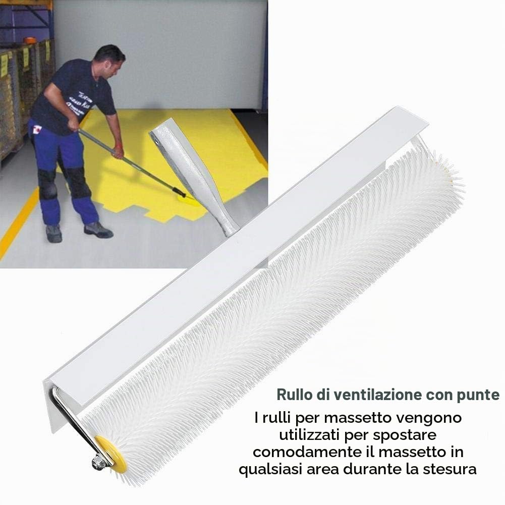 Rullo a pavimento autolivellante del lattice della pavimentazione, rullo di aerazione composto di 500 * 90mm, rullo di raschiatura della bolla del rullo di pittura del pavimento