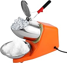 Electric Ice Crusher 300W Electric Ice Crusher with Dual Blades (80 kg/hr, 2,200 rpm) Electric Ice Shaver Machine with Cover and Bowl, 100 V, For Commercial Use Shaved Ice, Margarita, For Home and