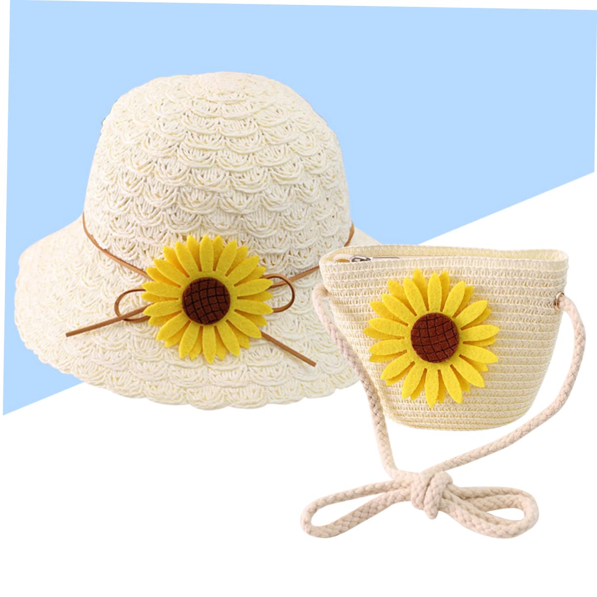 Sombrero de Sol Infantil con Protección UV y Bolso de Playa Sombrero de para Diseño y Transpirable para Verano y Actividades al Aire