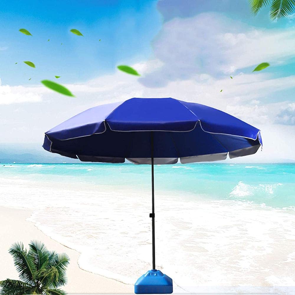 Feng Shui， Parasole ogrodowe Duży parasol plażowy Patio ogrodowe Parasol przeciwsłoneczny Stalowy słup Kompaktowy parasol przeciwsłoneczny do małych patio na świeżym powietrzu Niebieski parasol (bez