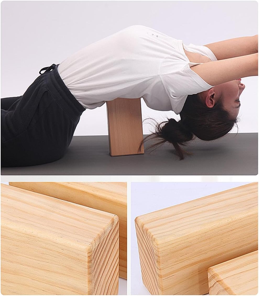 Natural Solid Yoga Block Lightweight Sturdy Exercise Support Prop for Pilates Meditation Fitness Training
