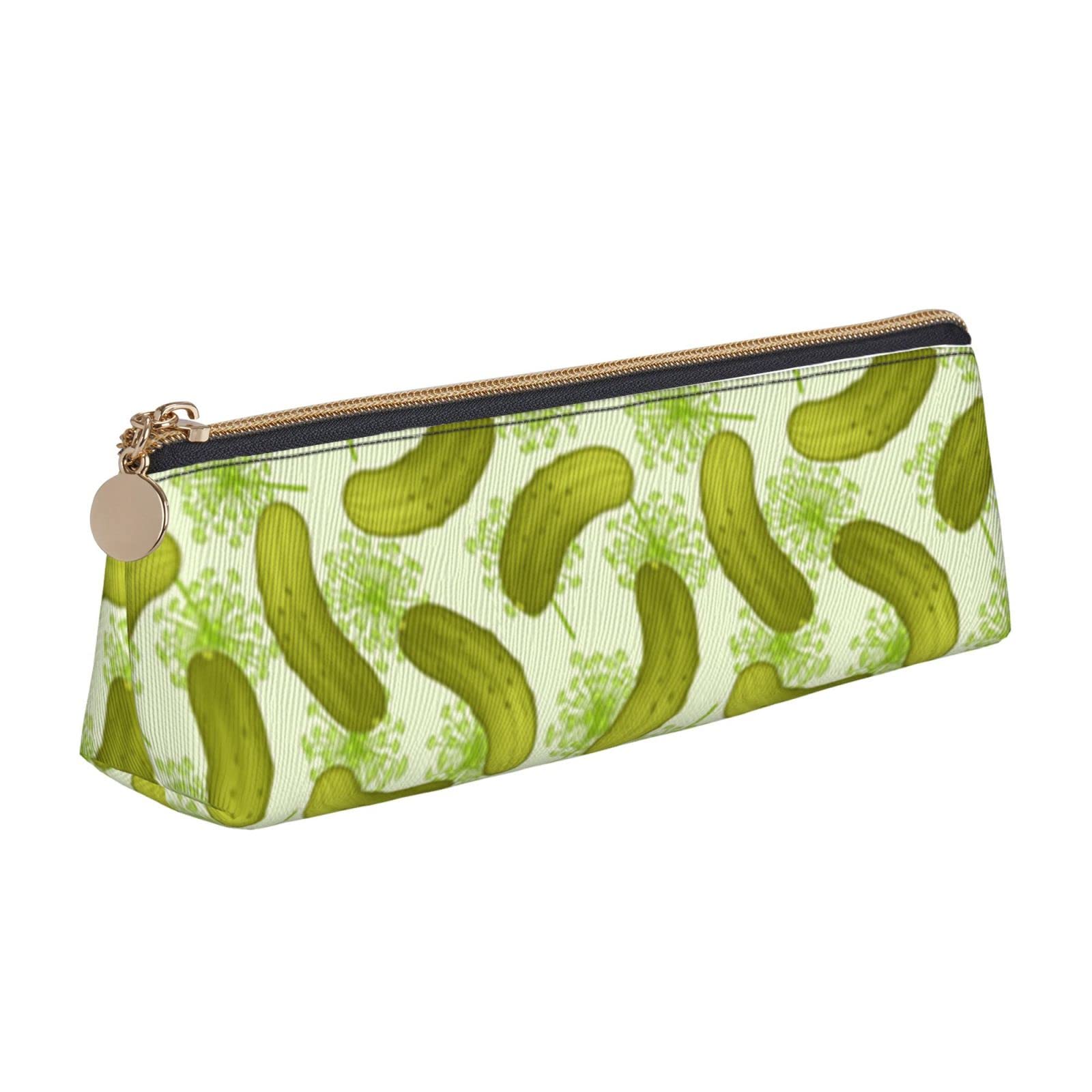 ASEELO Sushi Dill Pickles Printed Pencil Case With Zipper Pencil Pouch, Stationery Organizer, Portable Stationery Bag