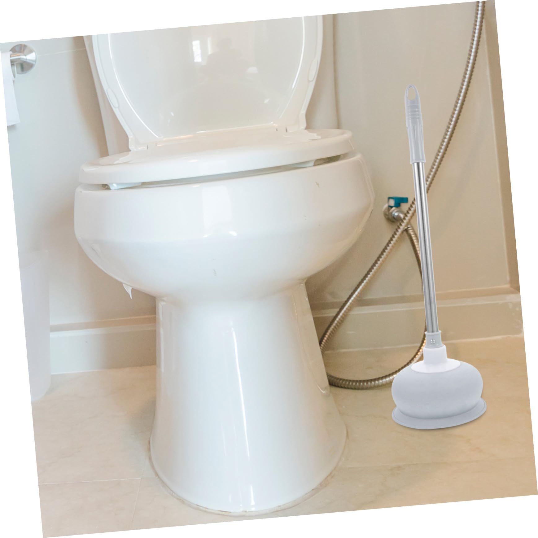 Uonlytech 2 Stück-pack Wc Saugglocke aus Gummi und Pp mit Langem Griff Verschleißfest und Praktisch für Toilette und Waschbecken im Büro oder Hotel
