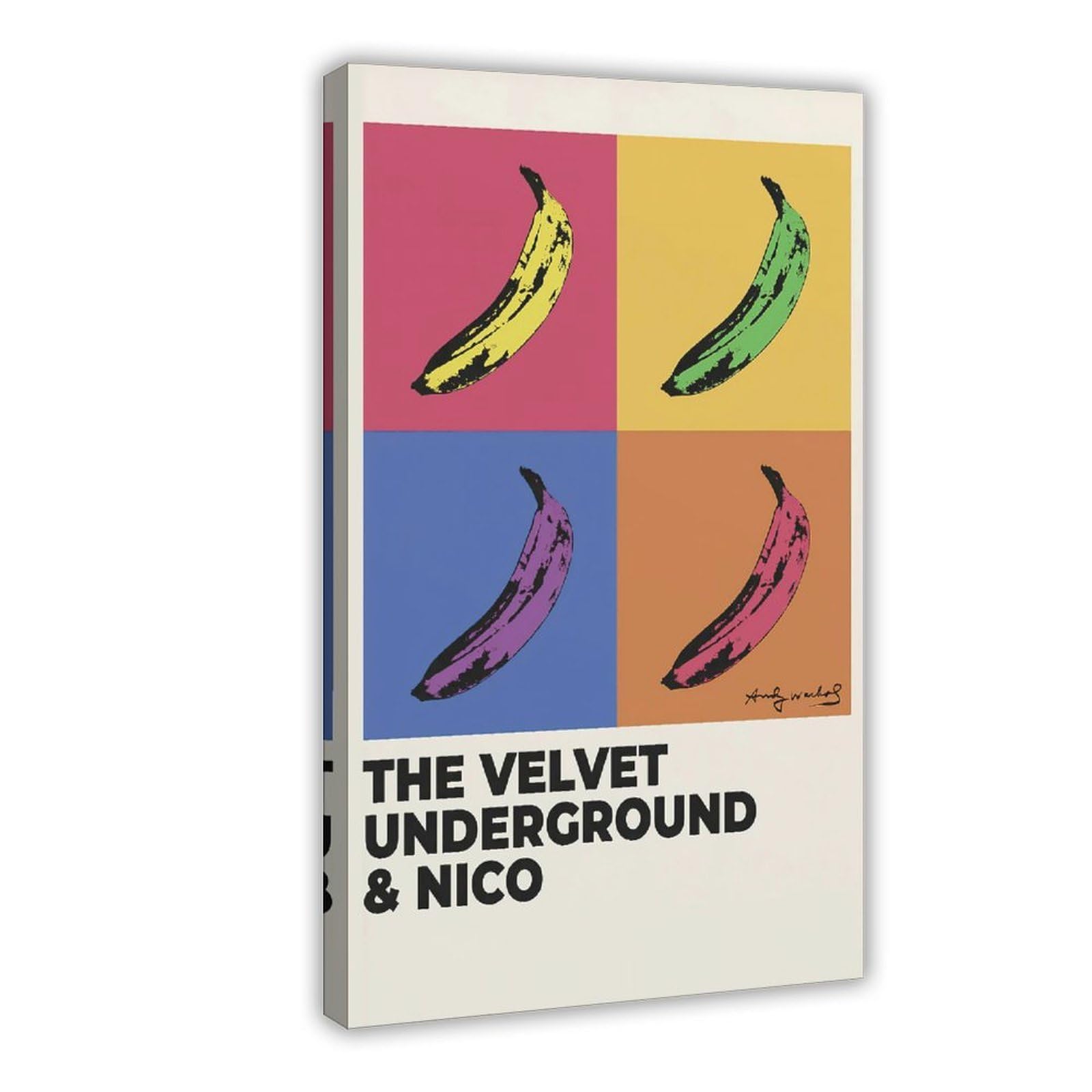 Lnylsj Frame-Style Andy Warhol's Four Bananas Fashion Poster, Gallery Living Room Decoration