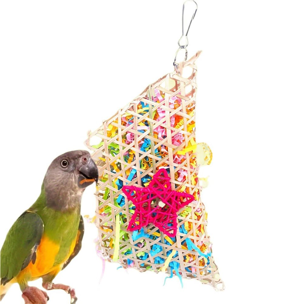 Senda Bird Shredder Chewing Toy for Conure Cockatiel Parrot (Random Colour)