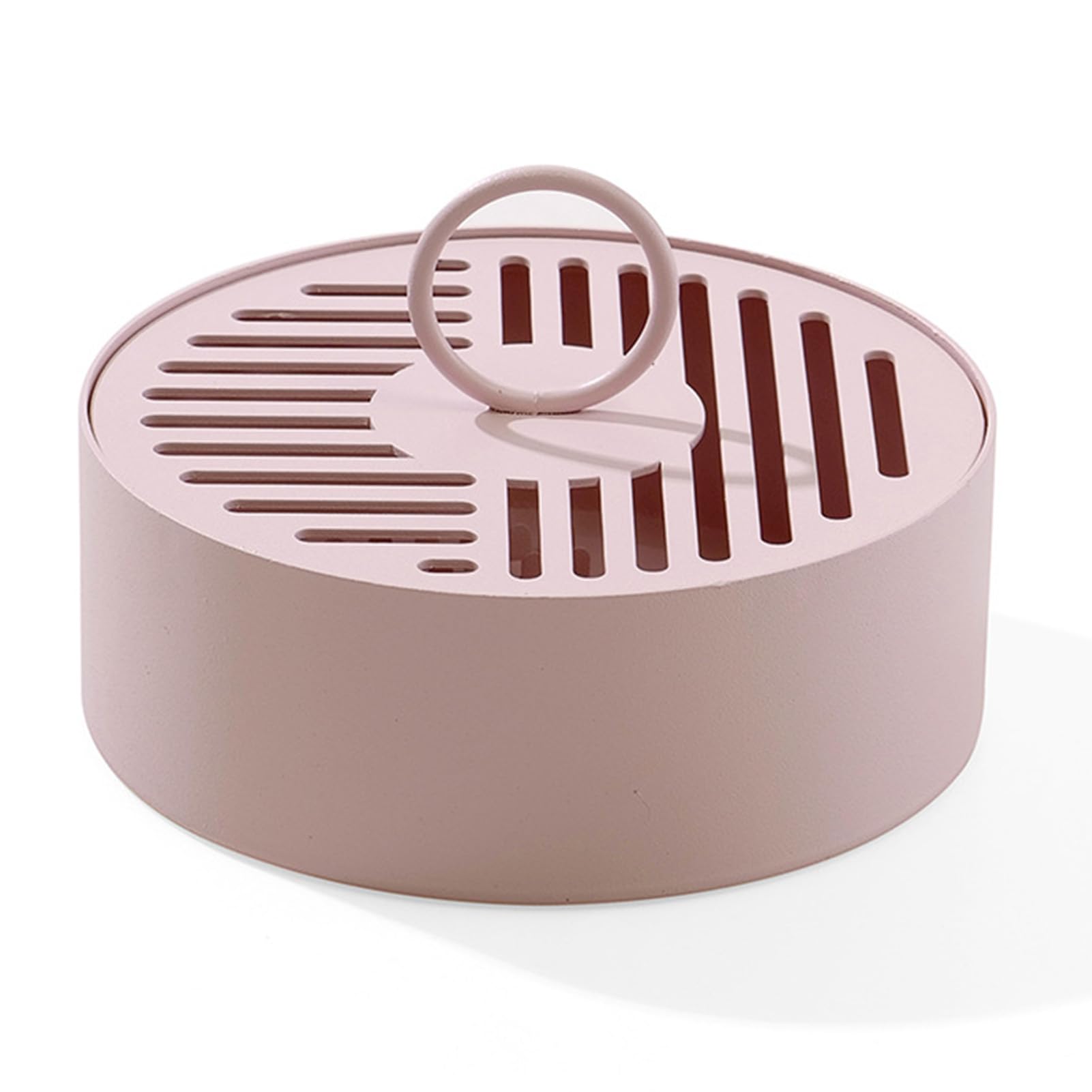 Porte-encens ignifuge rond rose 15x5,5 cm Emoshayoga