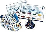 AMACO Non-Toxic Semi-Moist Underglaze Set - A in Pan, 1.5 oz, Assorted Color, Set of 8