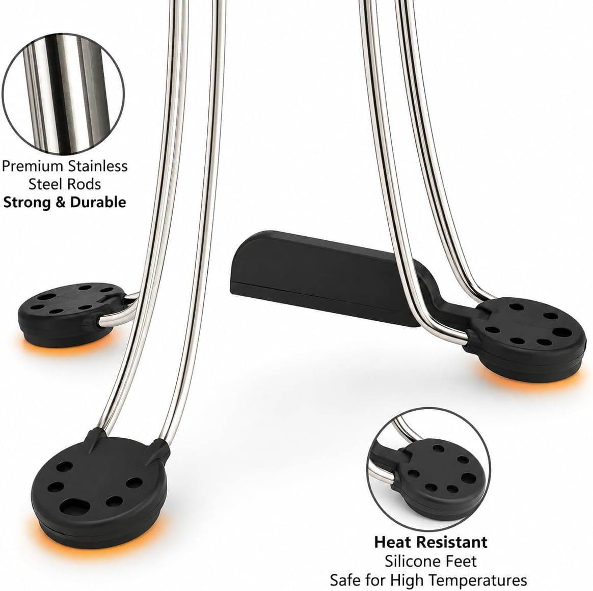 Automatic Hands Free Pot Stirrer with 3 Adjustable Speeds, Battery Operated Self Stirring Kitchen Mixer for Sauces, Soups, Gravy, Cream, Custard, Non Stick Cookware Safe, Black