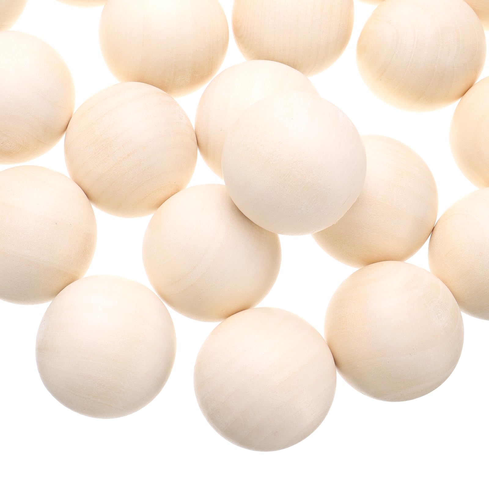 Boules en bois brut de 35 mm uxcell lot de 25 perles rondes pour loisirs créatifs