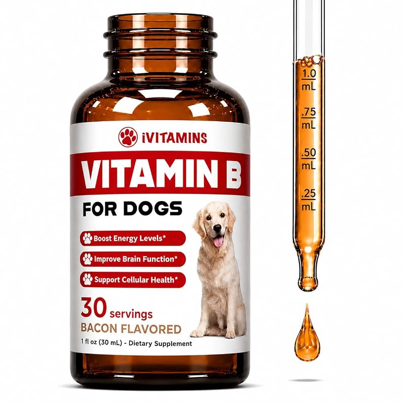 Suplemento de Vitamina B para Cães iVitamins com Sabor Bacon — 30 mL