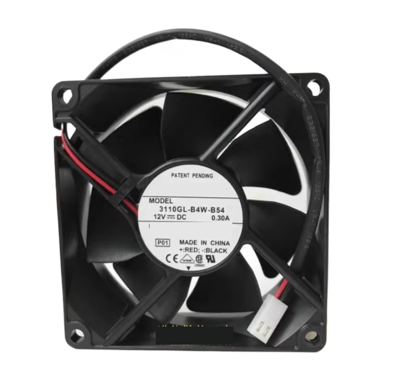 YMUGUEGH 8025 3110GL-B4W-B54 DC12V 0.30A Two Wire Fan