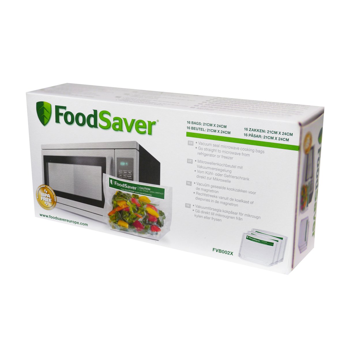 FoodSaver sacs de mise sous vide réutilisables, Sans BPA, 2 rouleaux de sacs de mise sous vide, (20cm x 6,7m) [FSR2002I]