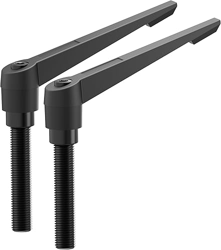 2 manijas de palanca de sujeción, rosca macho M8 x 2.362 in, cierre rápido ajustable de bloqueo giratorio, perno de tornillo giratorio para