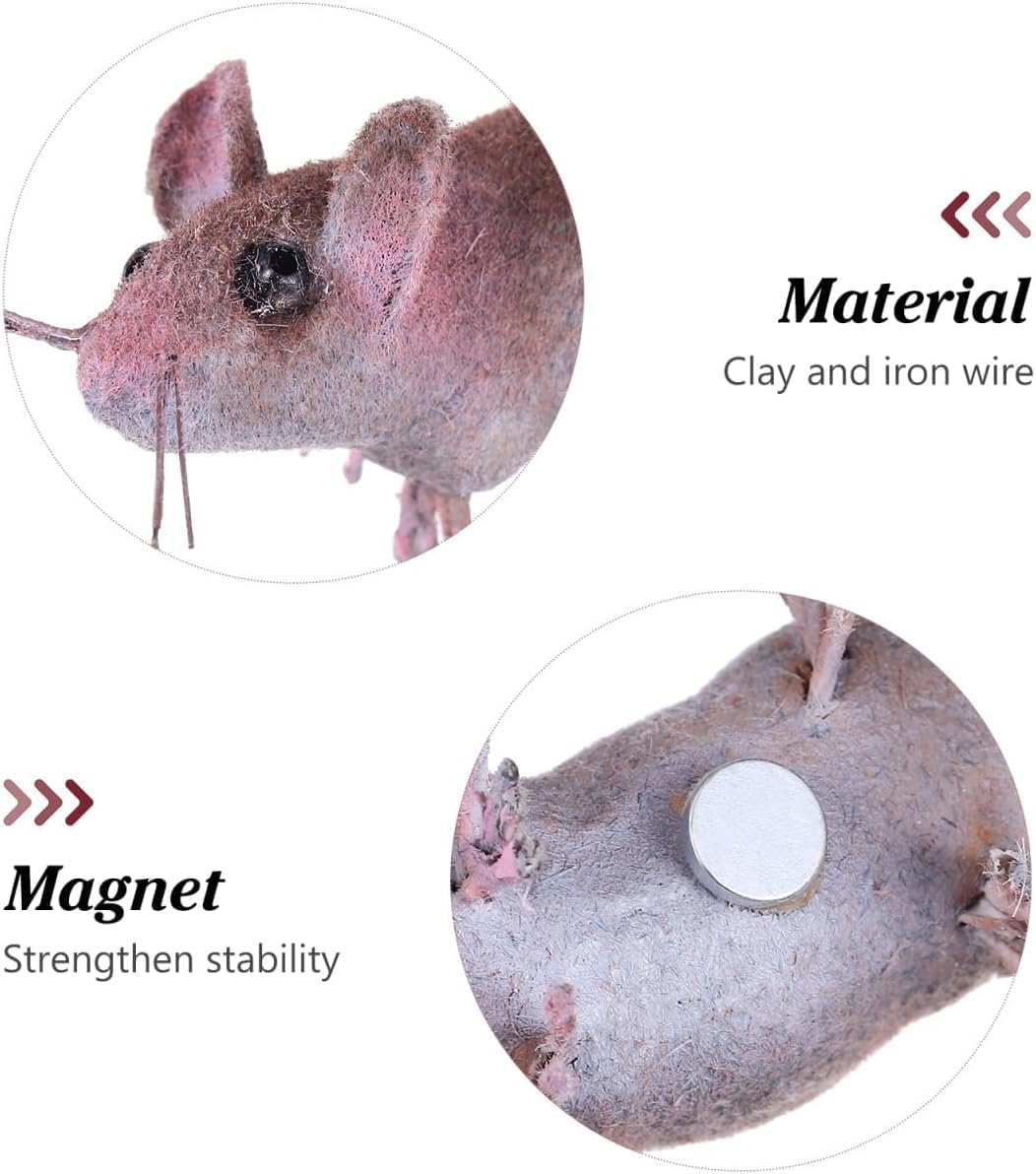 Realistic Fake Rat Figurines - 6Pcs Halloween Plastic Mice Set for Pranks & Decor - Simulation Mini Mouse Toys for Joke, Party Scary Props, Novelty Gifts