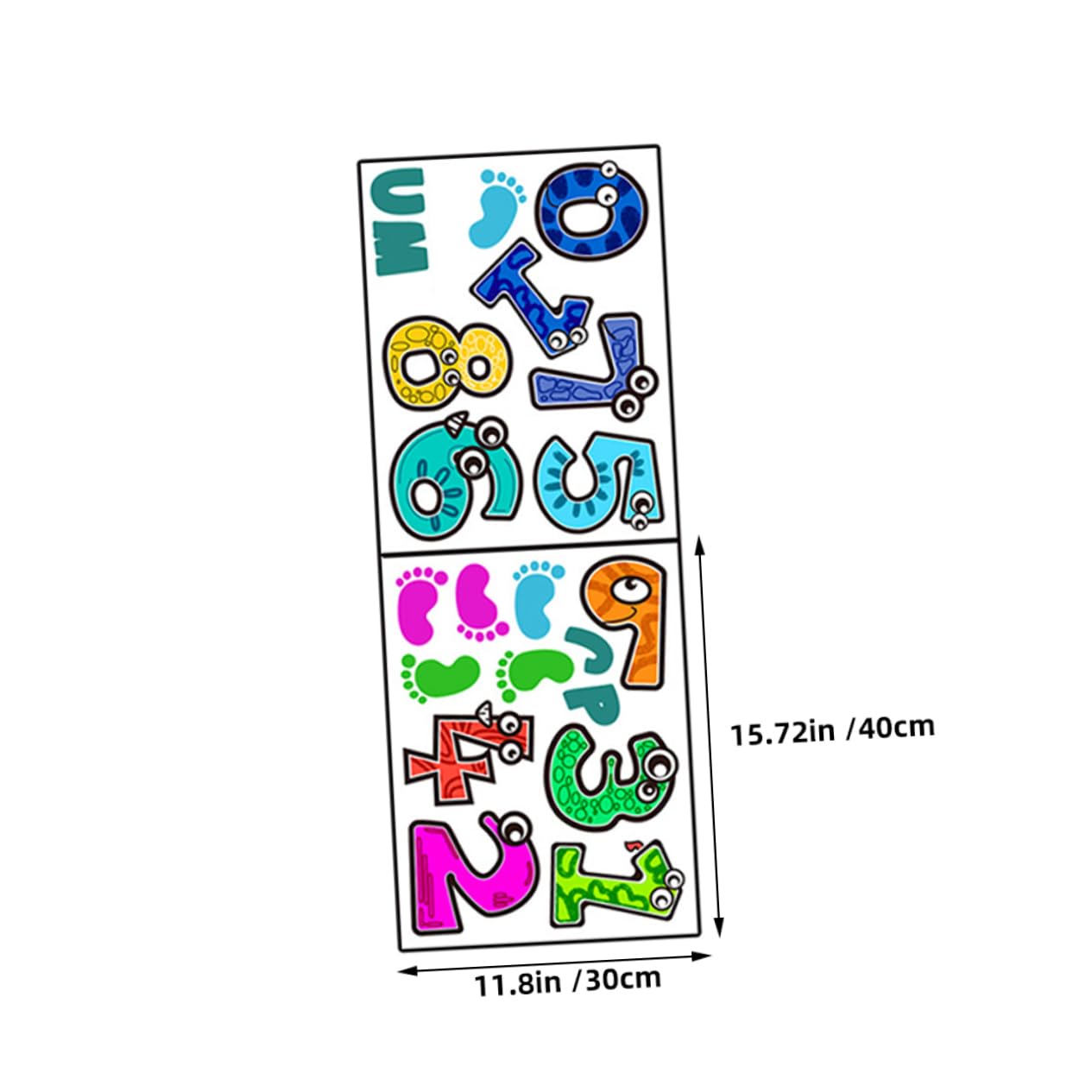 CORHAD Self-Adhesive Floor Stickers Number Game Lattice Decals Boys and Girls Room Decorative Numbers