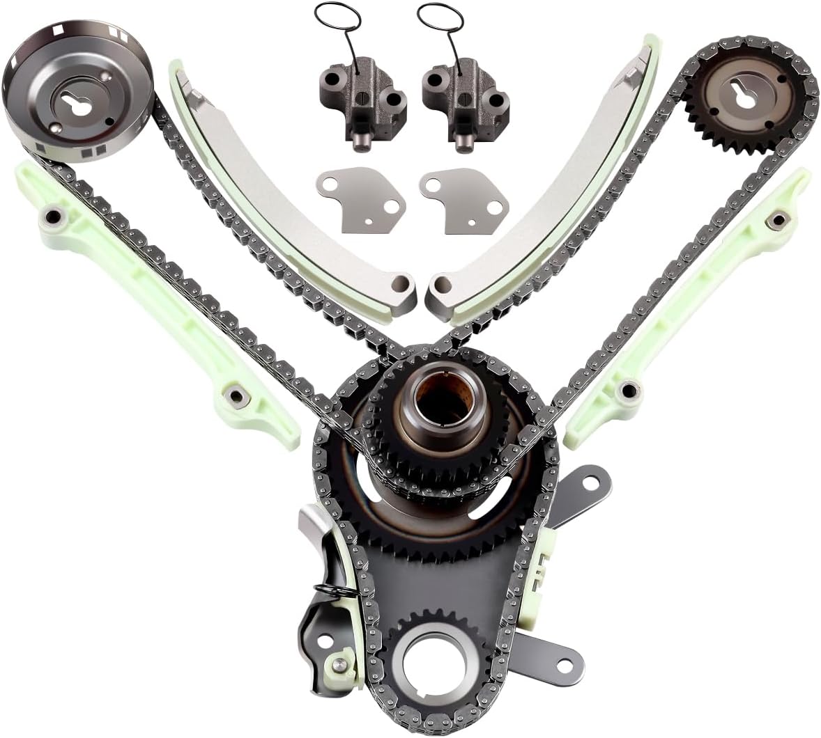 SCITOO Timing Chain Kit (JTEC Gear) Automotive Replacement Timing Parts Chain Sets TK5047 fits for 1999-2004 Dodge Jeep 4.7L 4.7