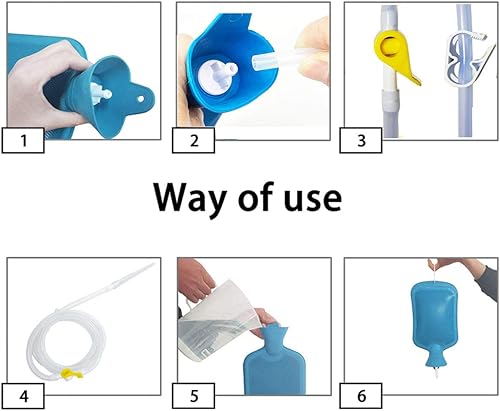 Miniatura 5 de Kit de enema – Bolsa de enema de 2L – Manguera de silicona de 5.0 pies de largo – 5 puntas reutilizables de varios tamaños – Flujo de agua