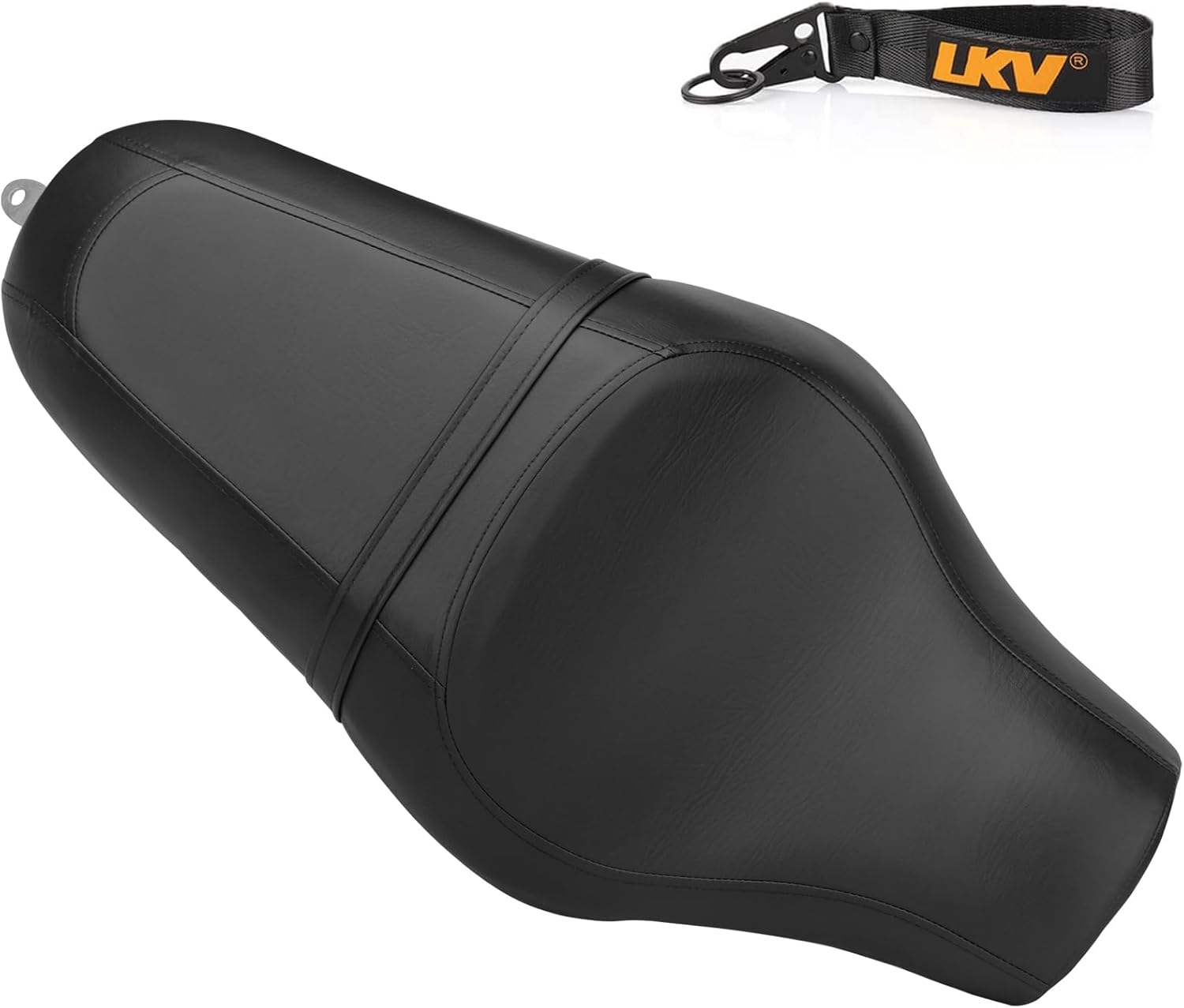 LKV Motorcycle 2-Up Driver Passenger Seats Front Driver Rear Cushion Pad Compatible with Harley Sportster 883 1200 2005-2019 Iron XL 883 2009-2023 48 72 Custom, Black For Sportster 883/1200 2004-Up Smooth