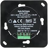 Shelly Wall Display Noir + Blu H&T Noir – Kit domotique Wi-Fi, Panneau de contrôle avec relais interrupteur 5A et Capteur de température et d’humidité, Fonction thermostat, Mesure consommation énergie - 5