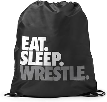 ChalkTalkSPORTS Wrestling Drawstring Bag - Eat Sleep Wrestle