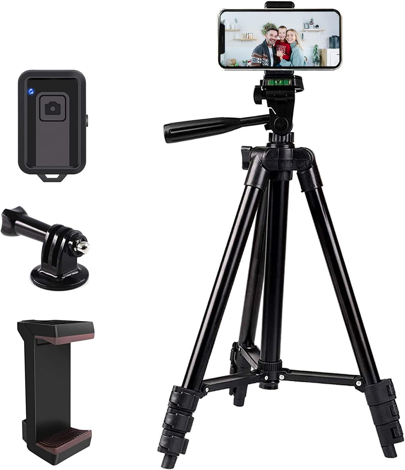 zetong Phone Tripod 42In Aluminum Lightweight Portable Camera Tripod
