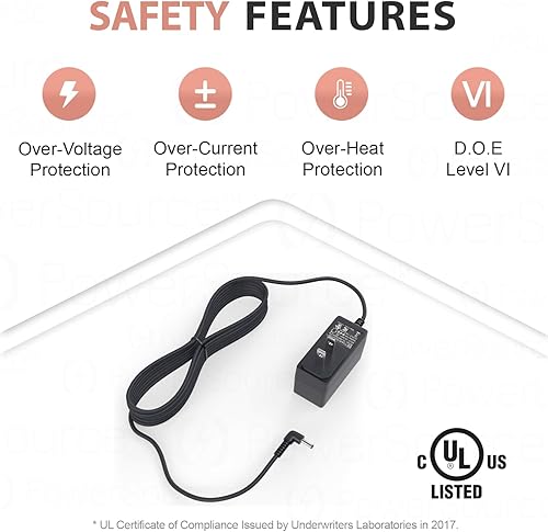 Miniatura 5 de PowerSource Adaptador de CA con certificación UL de 7.5 V 500 mA para la mayoría de los modelos infantiles de verano, incluyendo 28450 28630A 28680